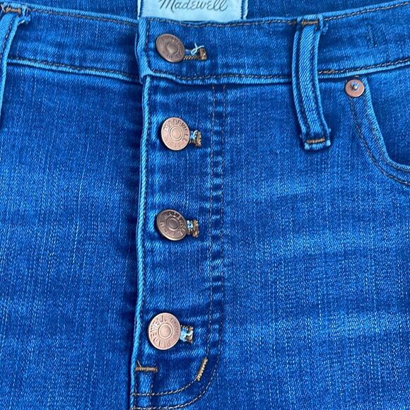 Madewell 9” Hi Rise Skinny button fly denim jeans sz 32 - Picture 5 of 8